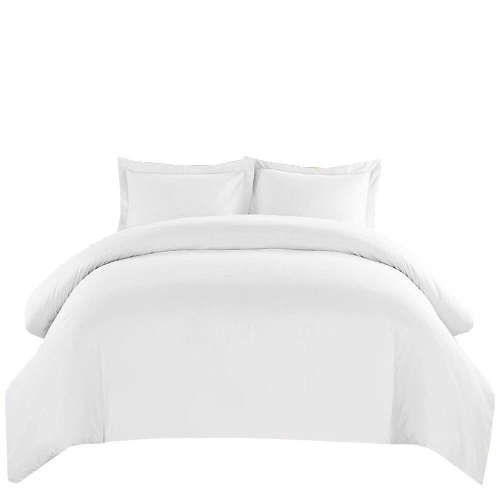 Wrinkle-Free Cotton Blend 600 Thread Count Duvet Cover Set