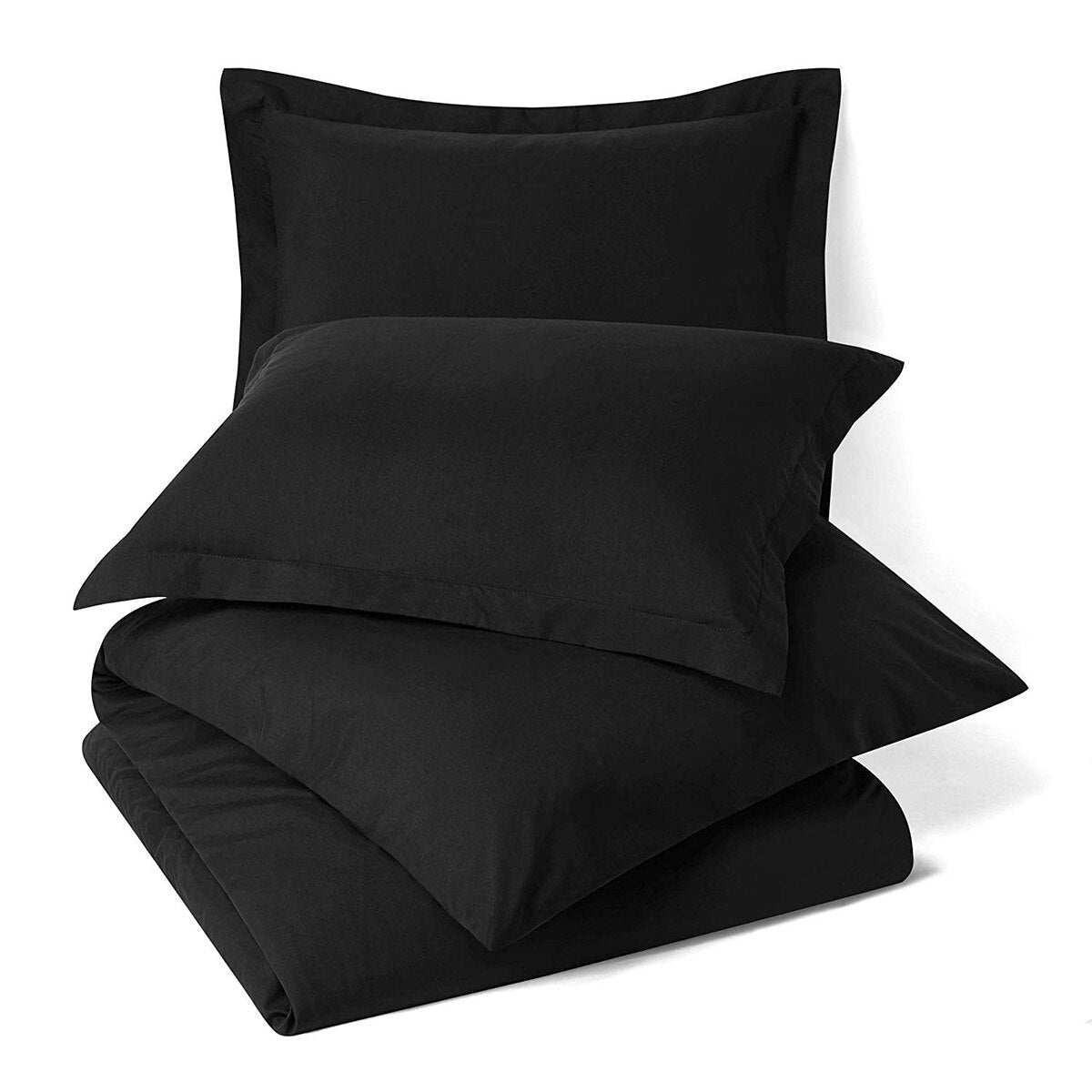 100% Microfiber Solid 3-Piece Duvet Cover Set