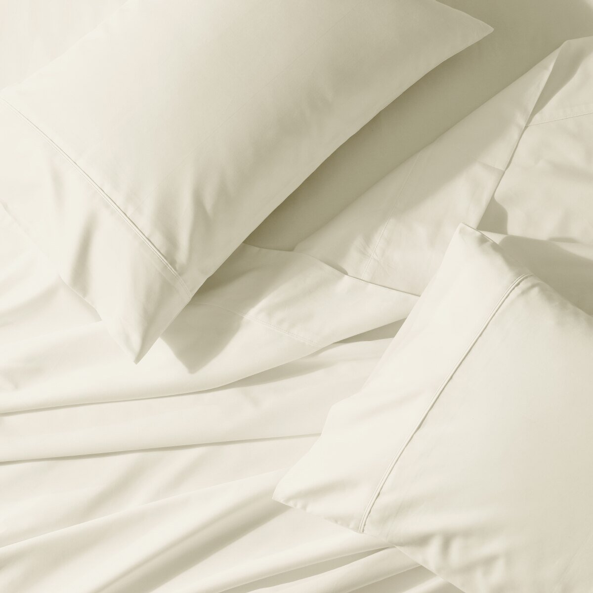 Un-attached Solid 650 Cotton Blend Waterbed Sheets
