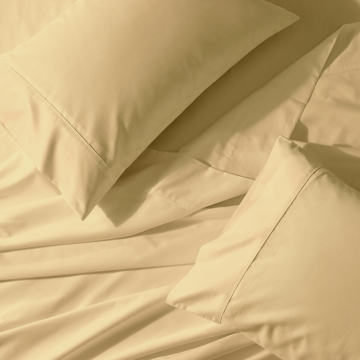 Un-attached Solid 650 Cotton Blend Waterbed Sheets