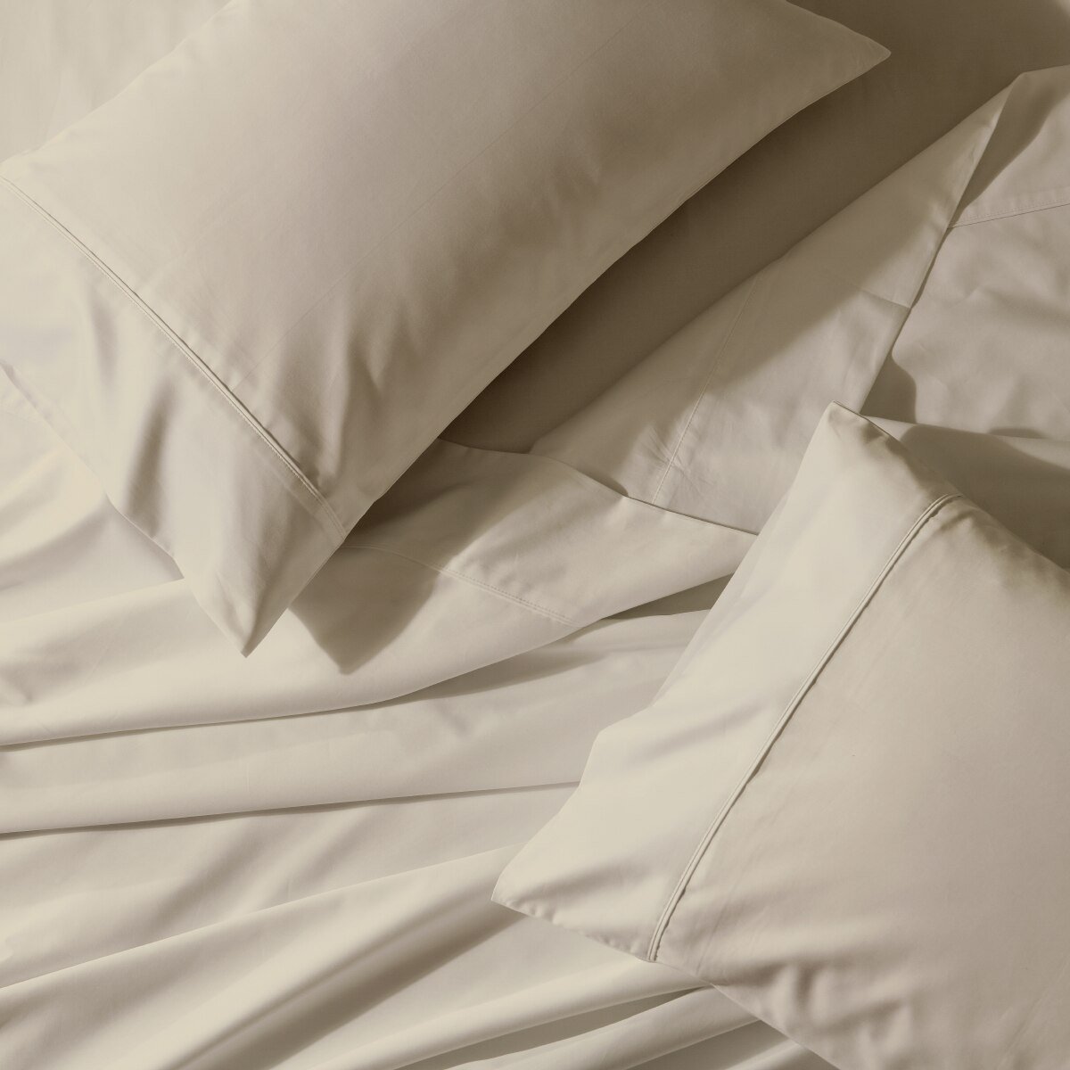 Un-attached Solid 650 Cotton Blend Waterbed Sheets