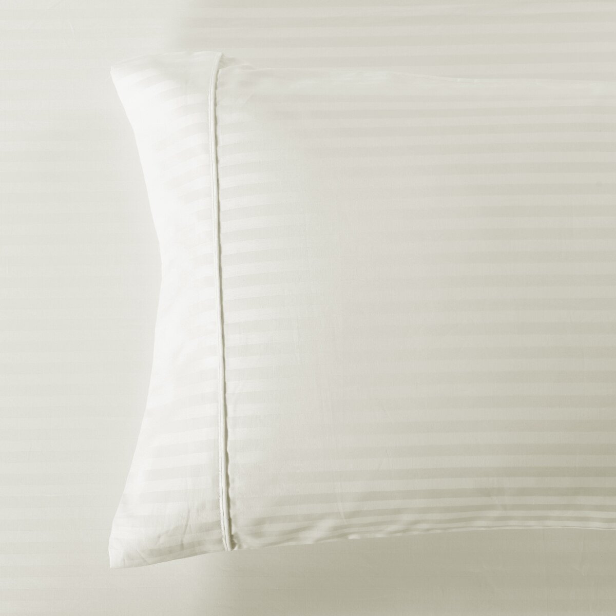 100% Cotton Damask Striped 1000 Thread Count Pillowcases (Pair)