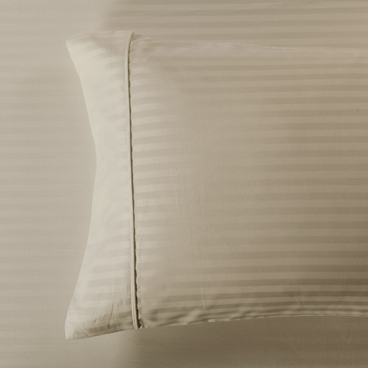 100% Cotton Damask Striped 1000 Thread Count Pillowcases (Pair)