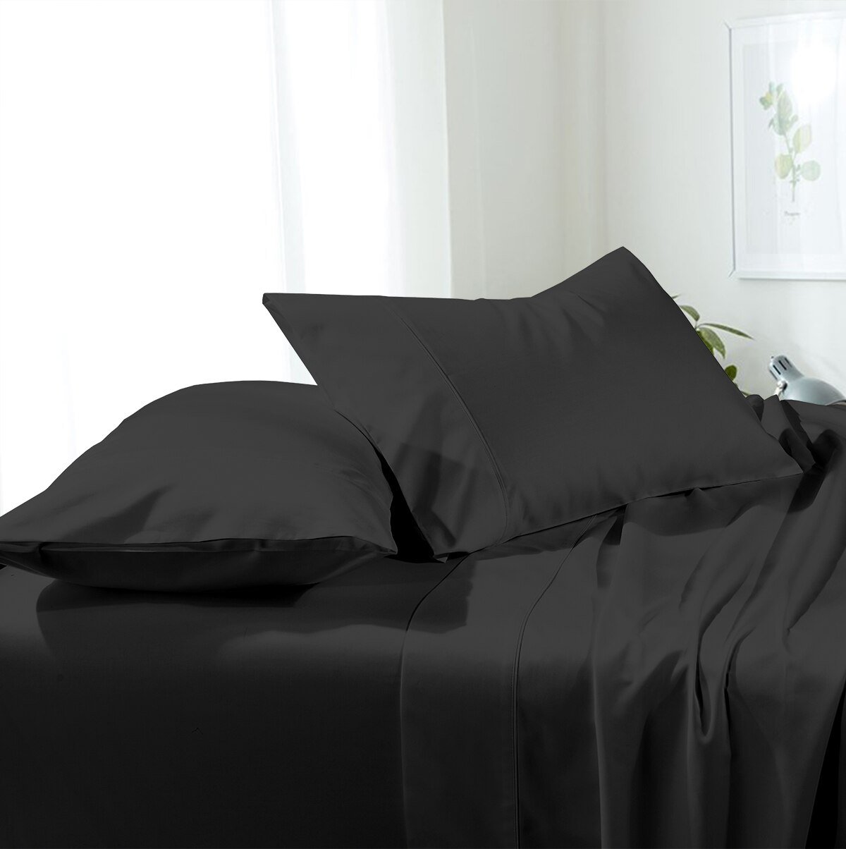 Soft & Wrinkle-Free Split California King Sheets "Cal-King" Microfiber Sheet Set