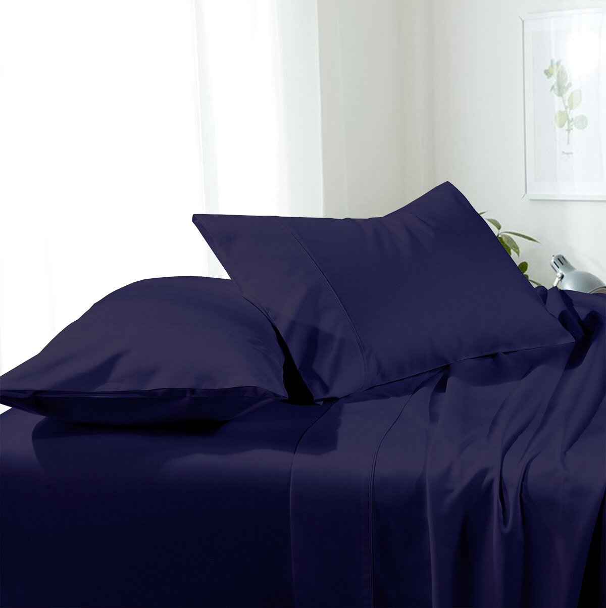 Soft & Wrinkle-Free Split California King Sheets "Cal-King" Microfiber Sheet Set