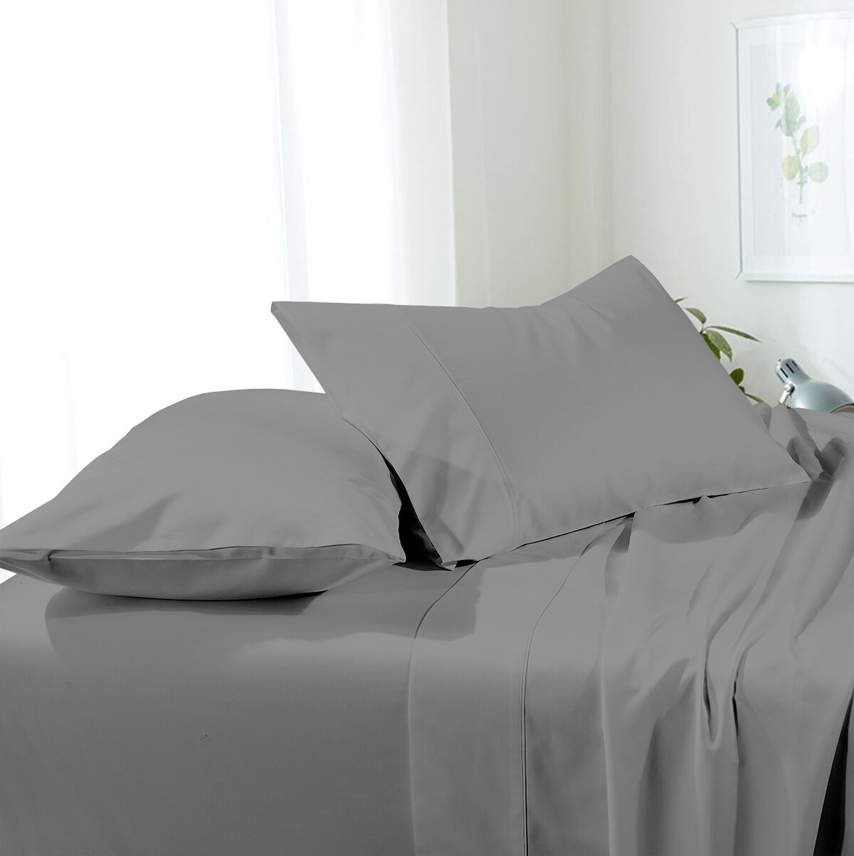Soft & Wrinkle-Free Split California King Sheets "Cal-King" Microfiber Sheet Set