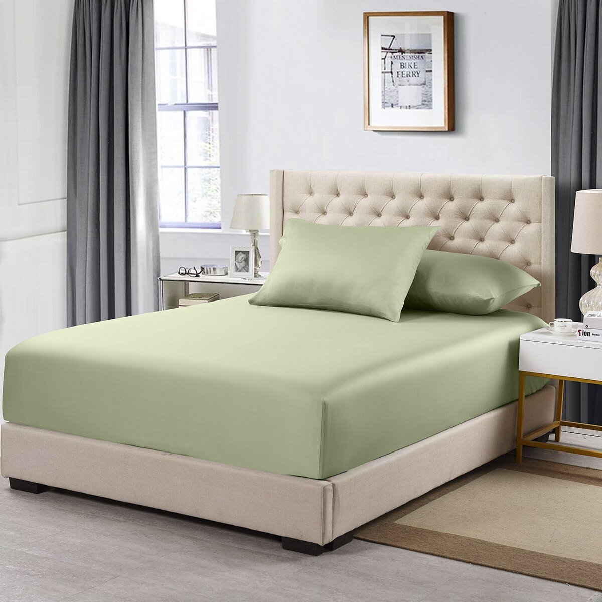 Top Split Flex King Fitted Sheet Only - Solid 608 Thread Count