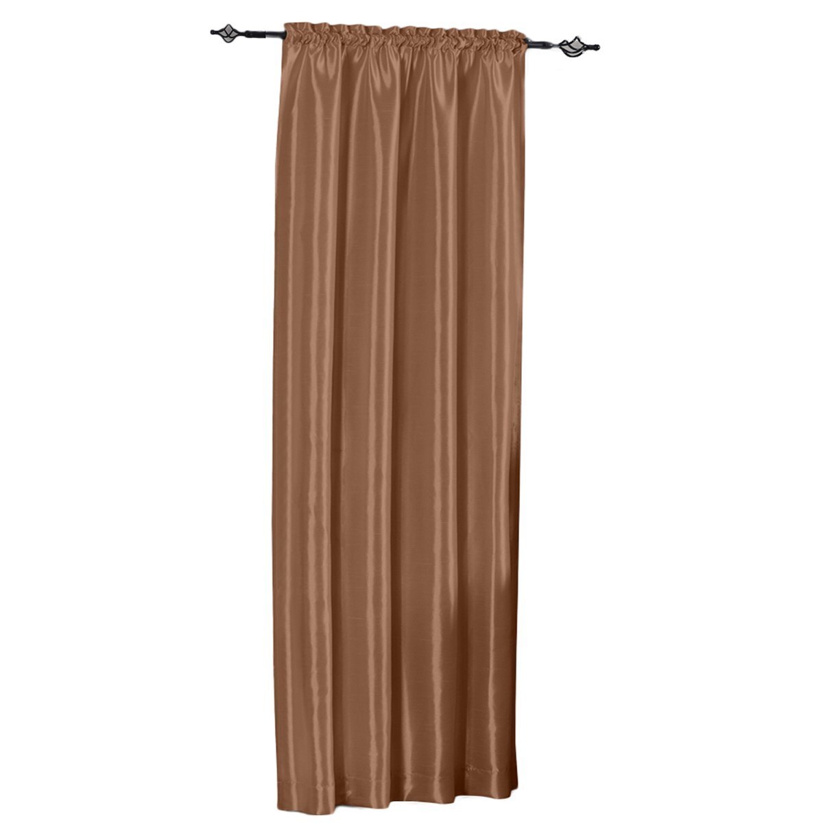 Soho Faux Silk Rod Pocket Curtain Panels- Matching Valance (Single)