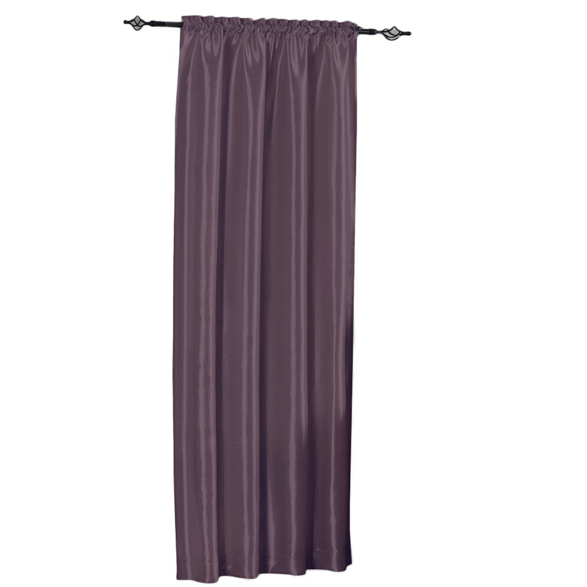 Soho Faux Silk Rod Pocket Curtain Panels- Matching Valance (Single)