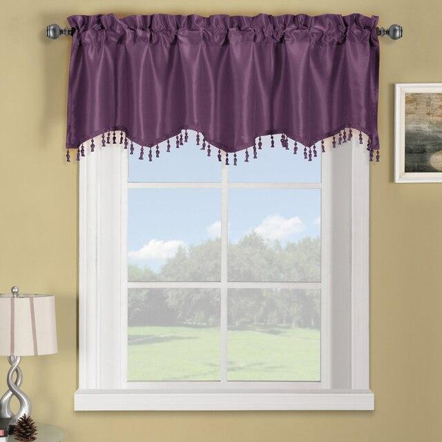Soho Faux Silk Rod Pocket Curtain Panels- Matching Valance (Single)