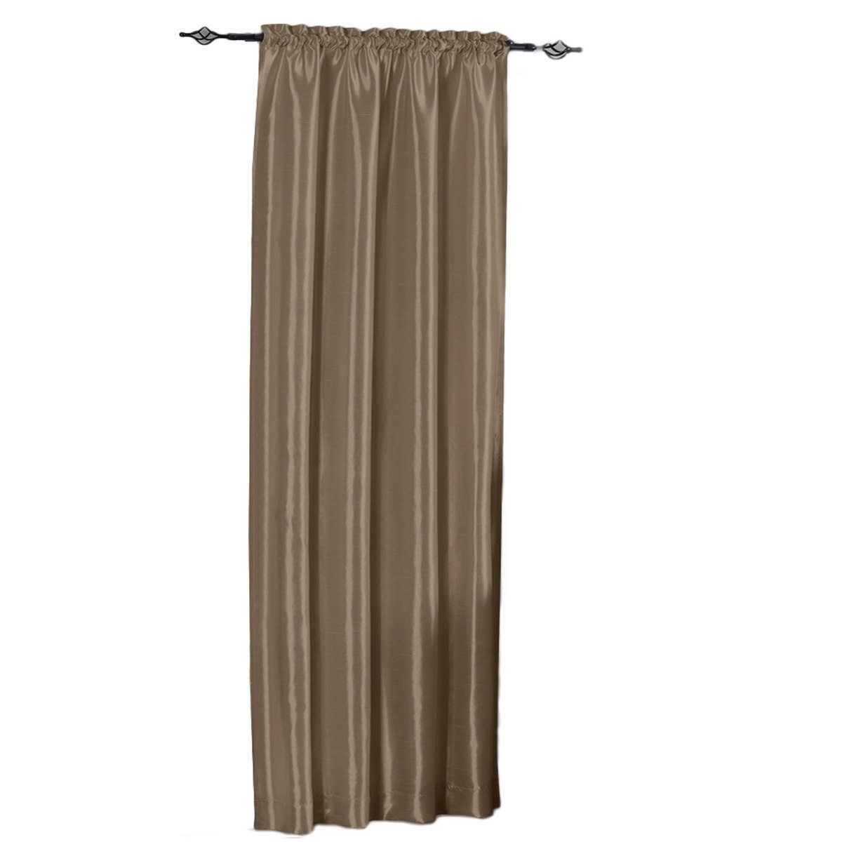 Soho Faux Silk Rod Pocket Curtain Panels- Matching Valance (Single)