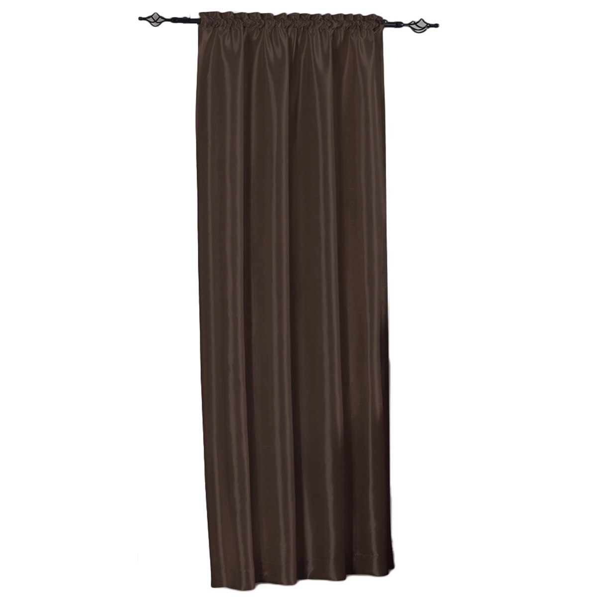 Soho Faux Silk Rod Pocket Curtain Panels- Matching Valance (Single)