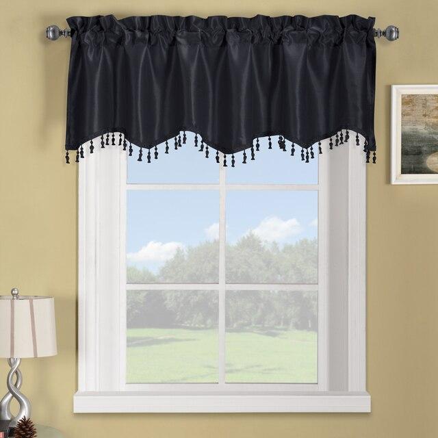 Soho Faux Silk Rod Pocket Curtain Panels- Matching Valance (Single)