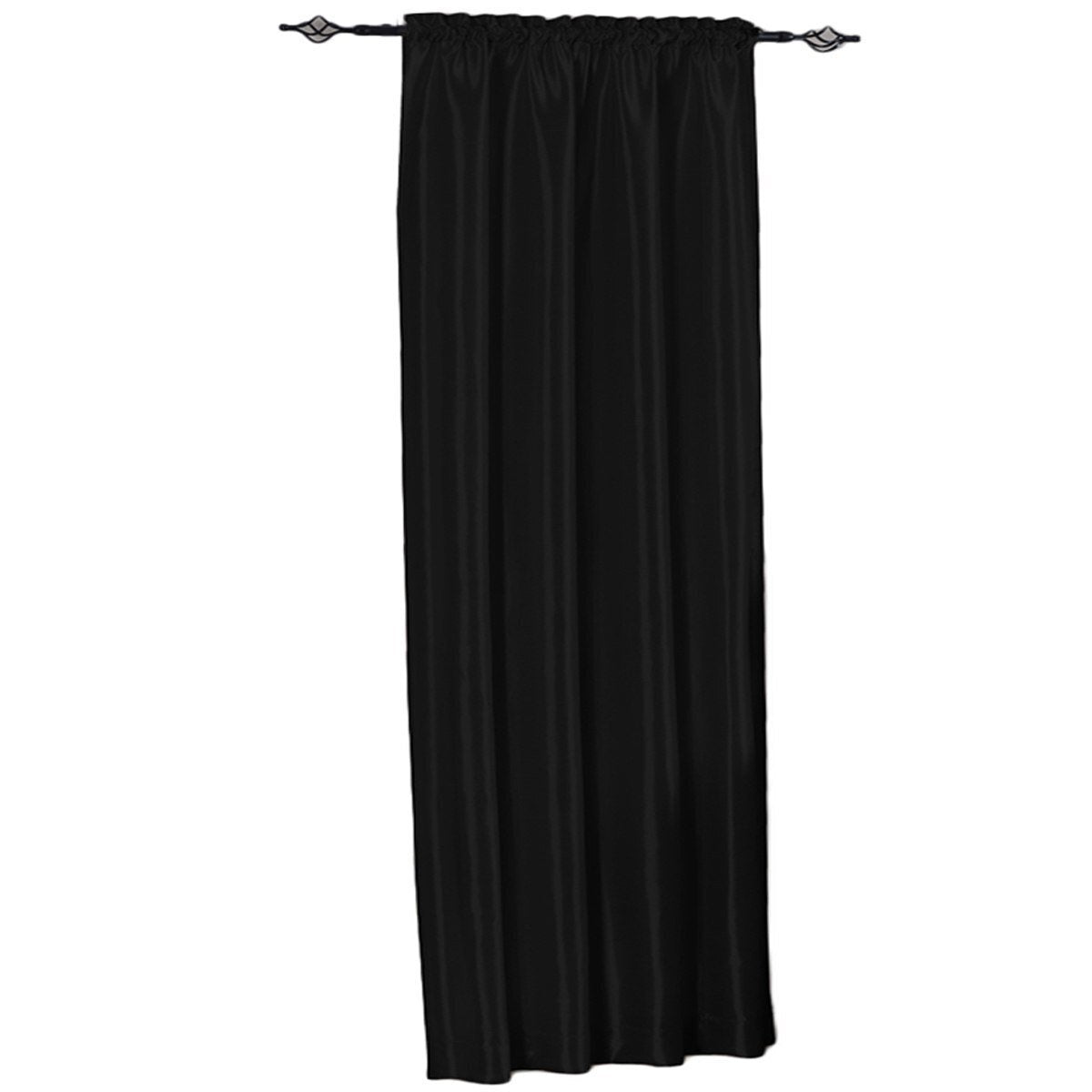 Soho Faux Silk Rod Pocket Curtain Panels- Matching Valance (Single)