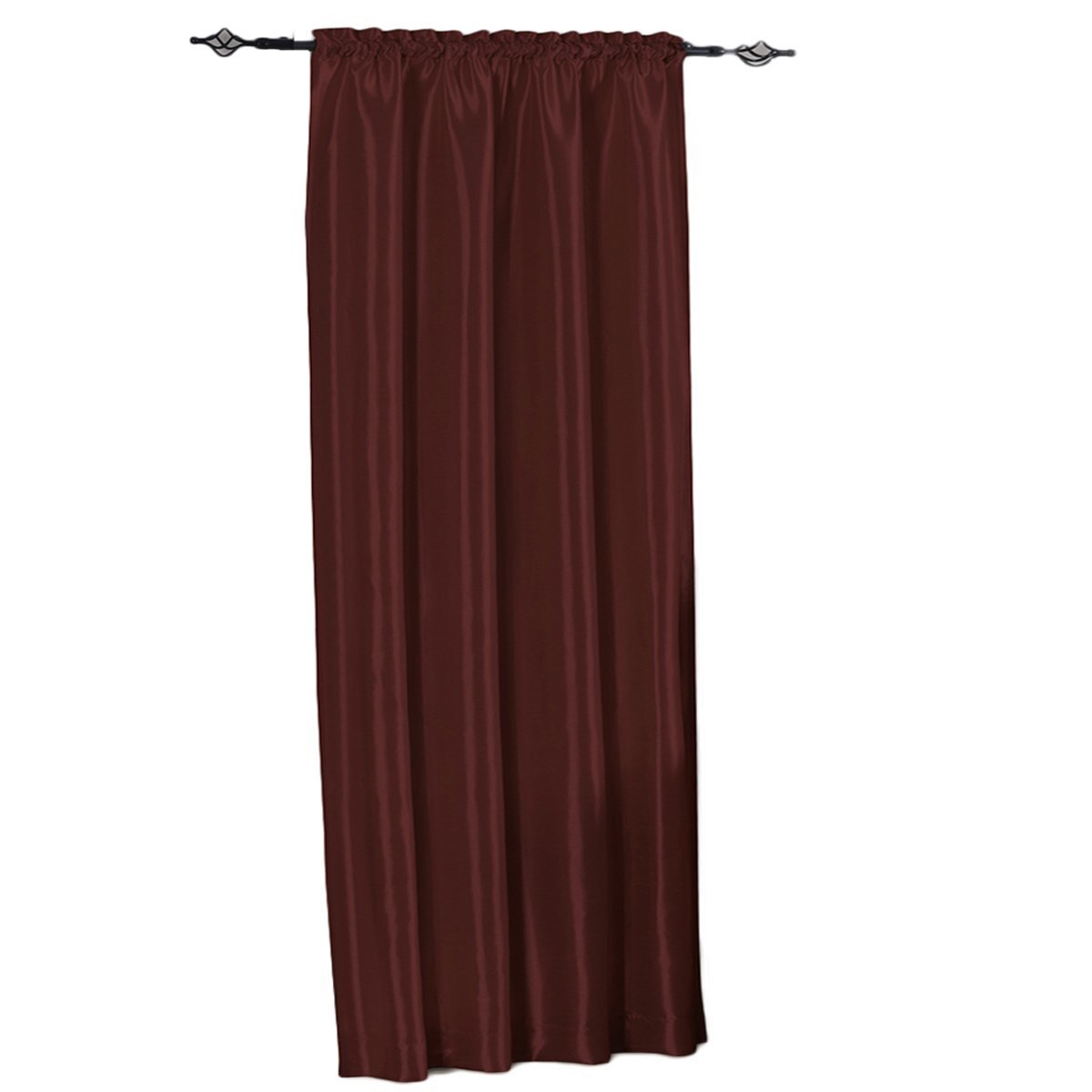 Soho Faux Silk Rod Pocket Curtain Panels- Matching Valance (Single)