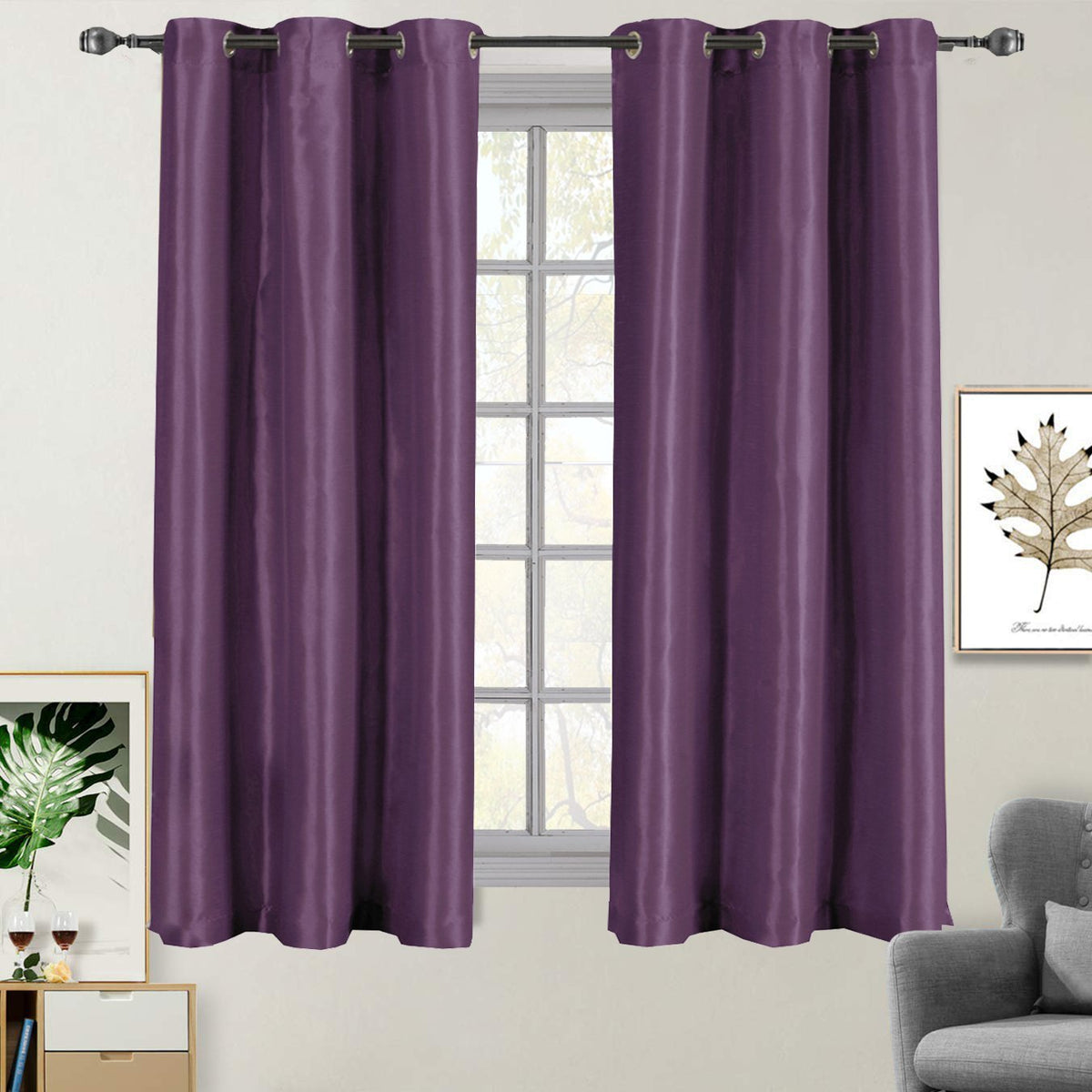 Soho Thermal Blackout Grommet Top Curtain Panels (Single)