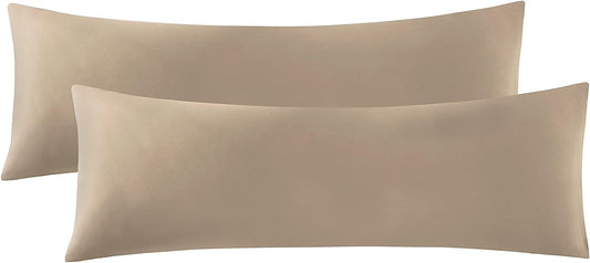 Body Size Pillow Covers Taupe