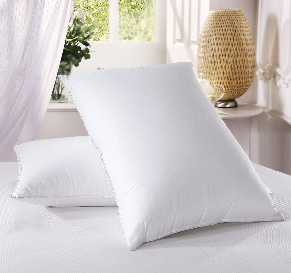 500 Thread Count Down Pillows - Soft to Firm Support