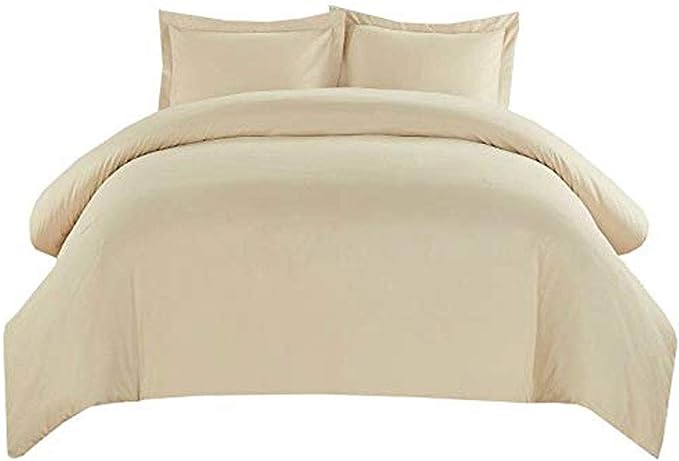 1200 Thread Count Solid Ivory Duvet Cover Set