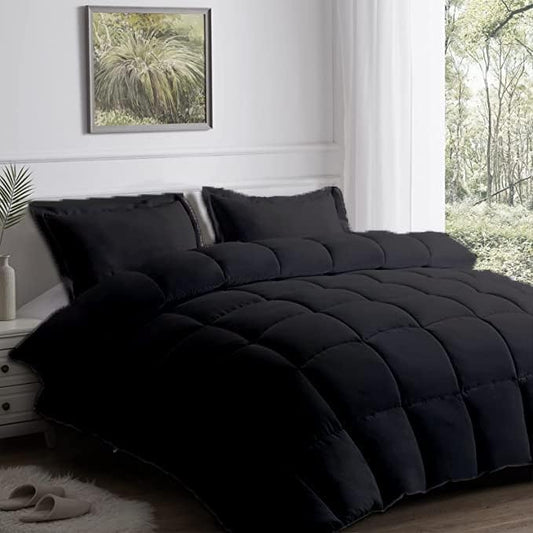 Black comforter 100% Cotton at EgyptianHomeLinens.com
