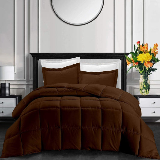 Comforter Cover King Size Egyptian Cotton 1PC Chocolate
