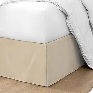 Luxurious Bed Skirt Split Corner Pleated & Pillowcase Set