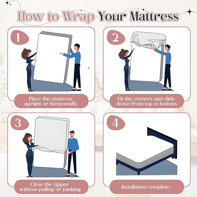 Zipper Fitted Sheet Sepia Rose 100% Egyptian Cotton 1Pc