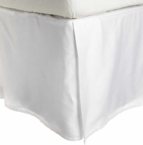 15 Inch Drop Bed Skirt White Egyptian Cotton Split Corner 1000TC