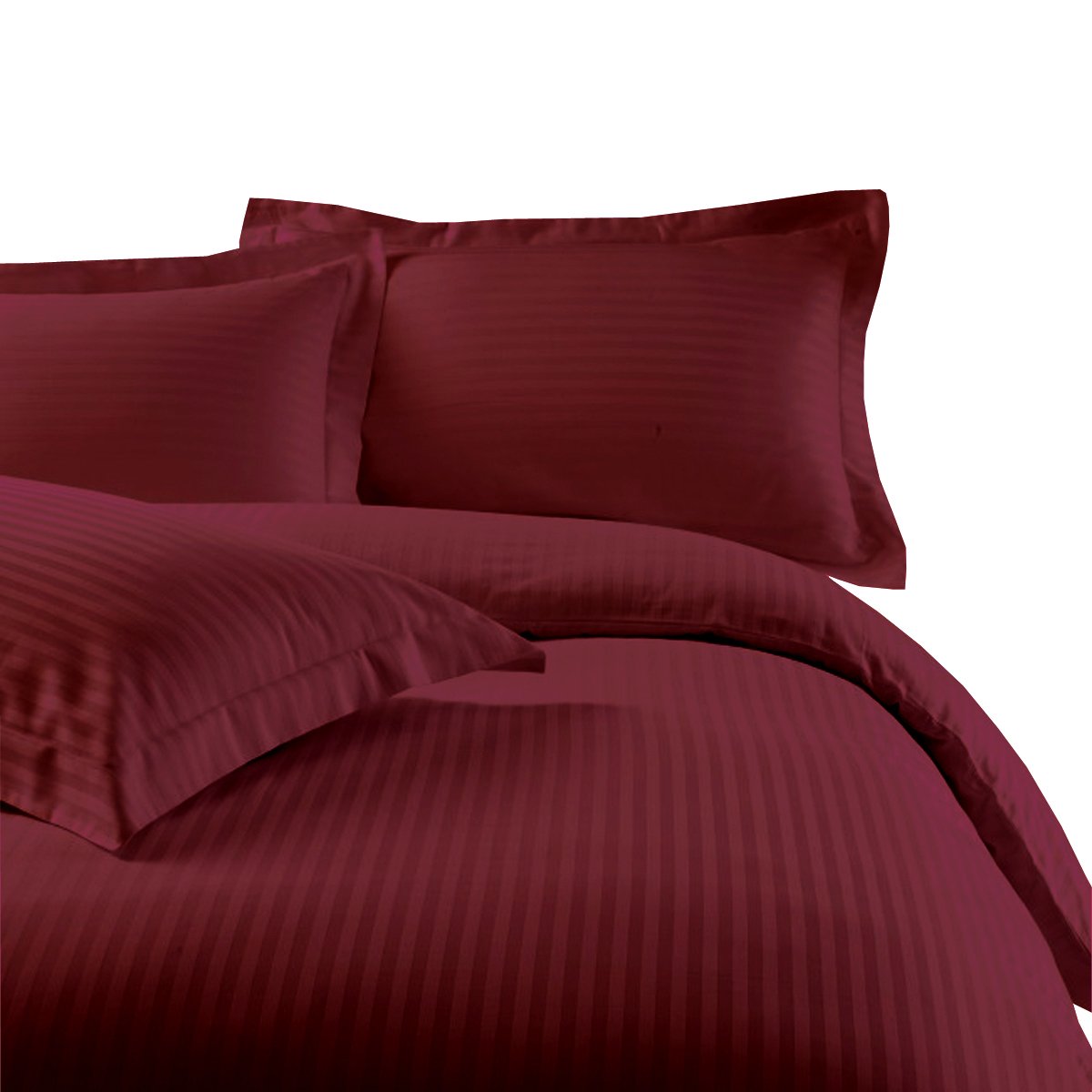 Microfiber Striped 3-Piece Duvet Cover Set