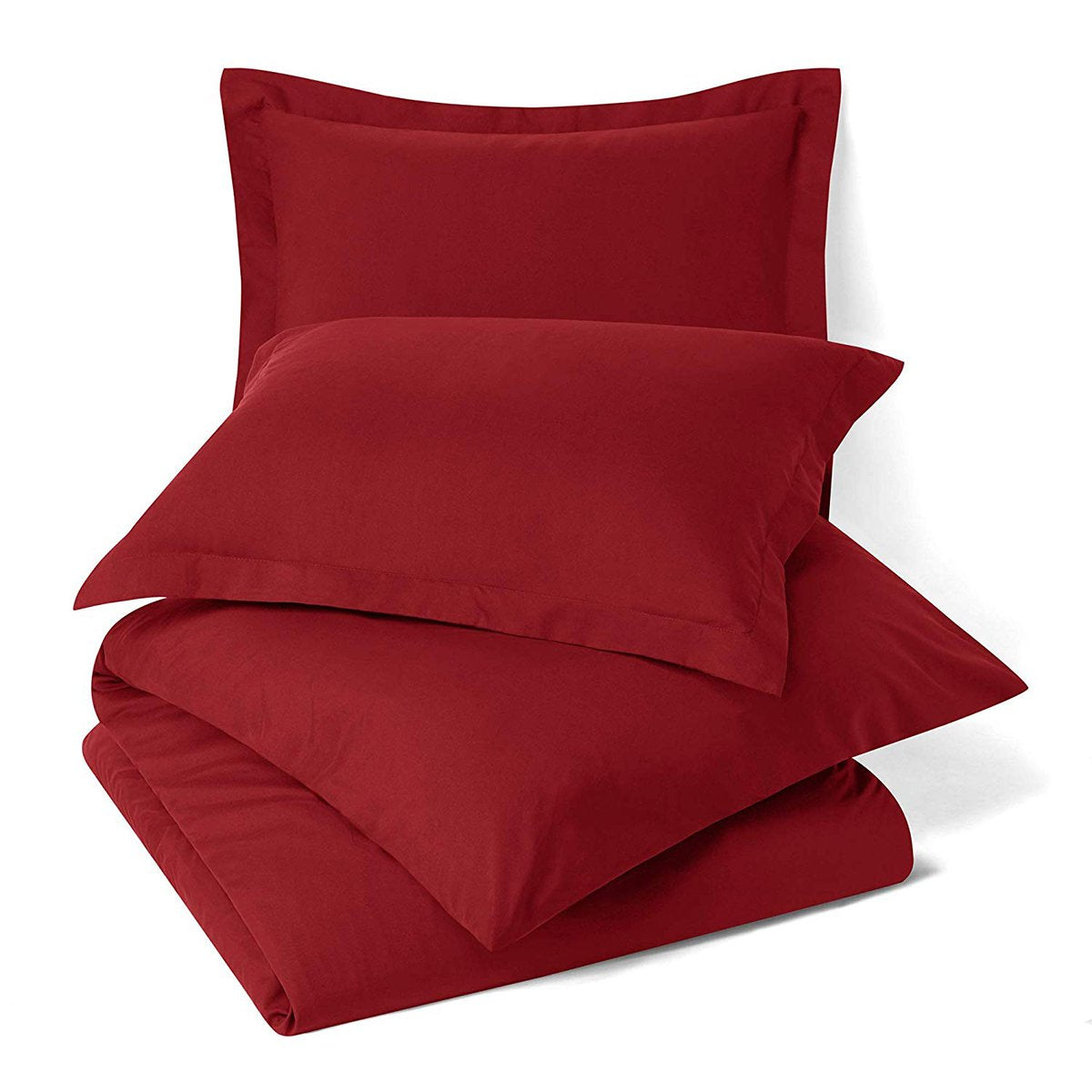 100% Microfiber Solid 3-Piece Duvet Cover Set