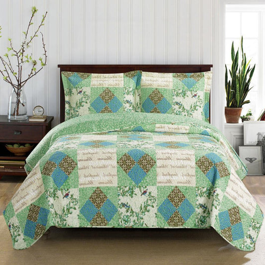 Davina Classic Patchwork Pattern Quilted Coverlet Mini Set