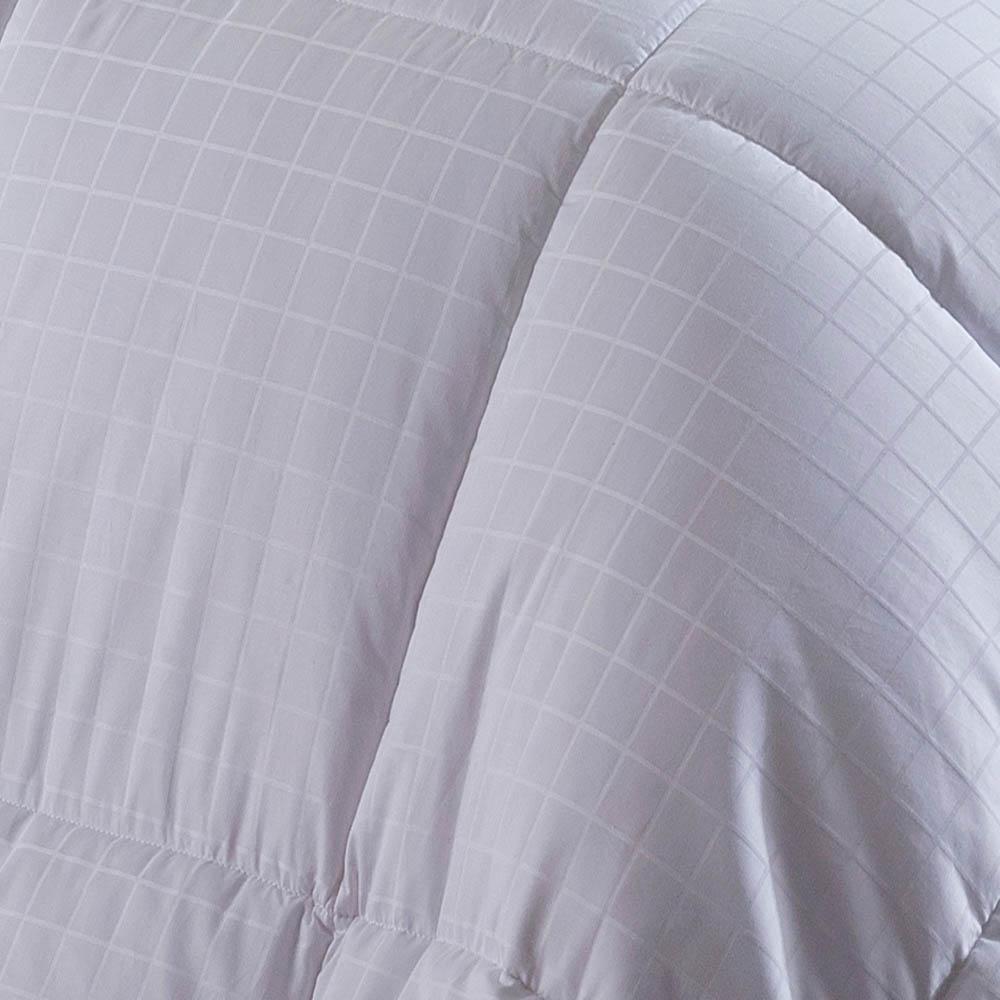 100% Cotton Dobby Checkered White Down Alternative Comforter Ultra Warm Winter Weight