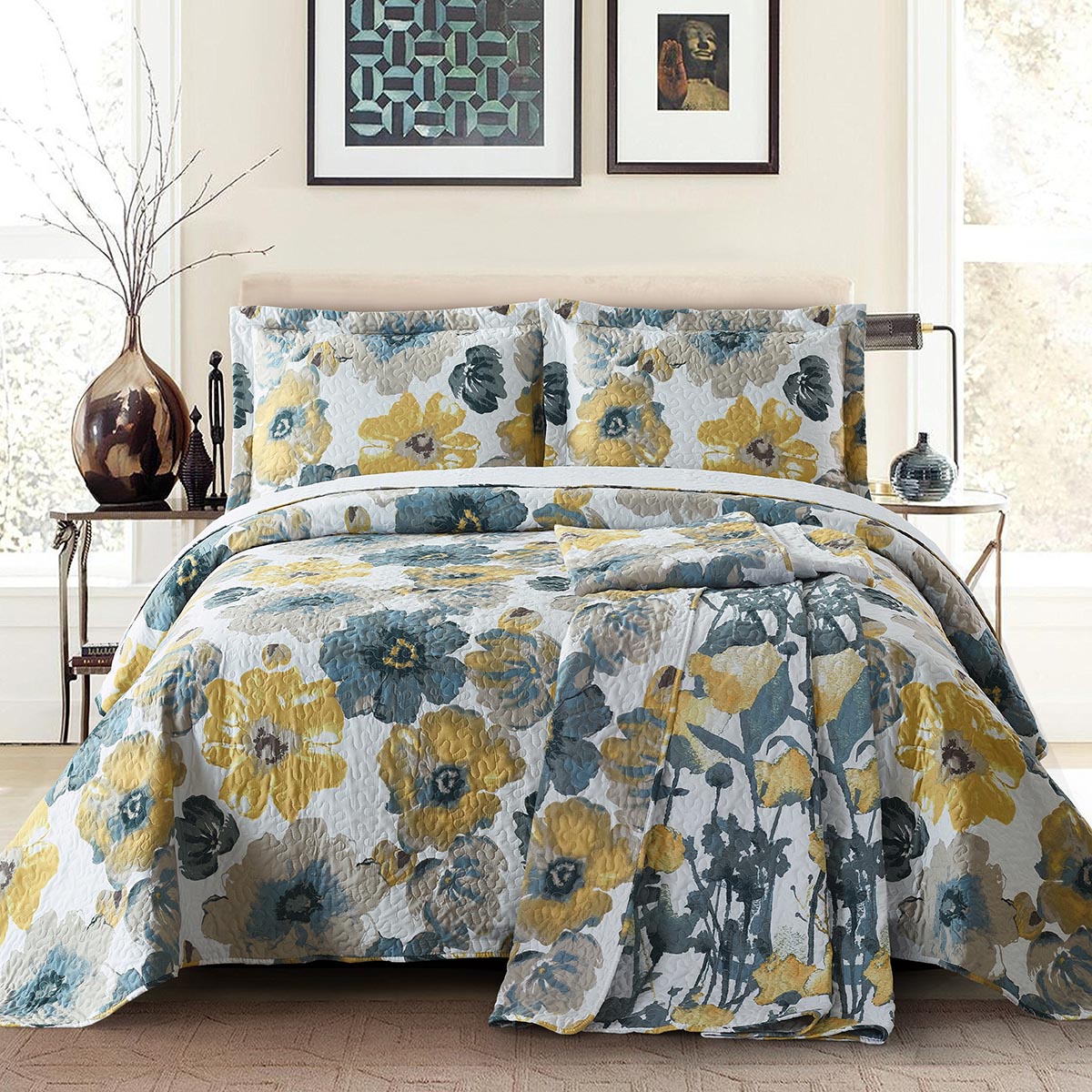 Leahanna Oversize Quilt / Bedspread Set