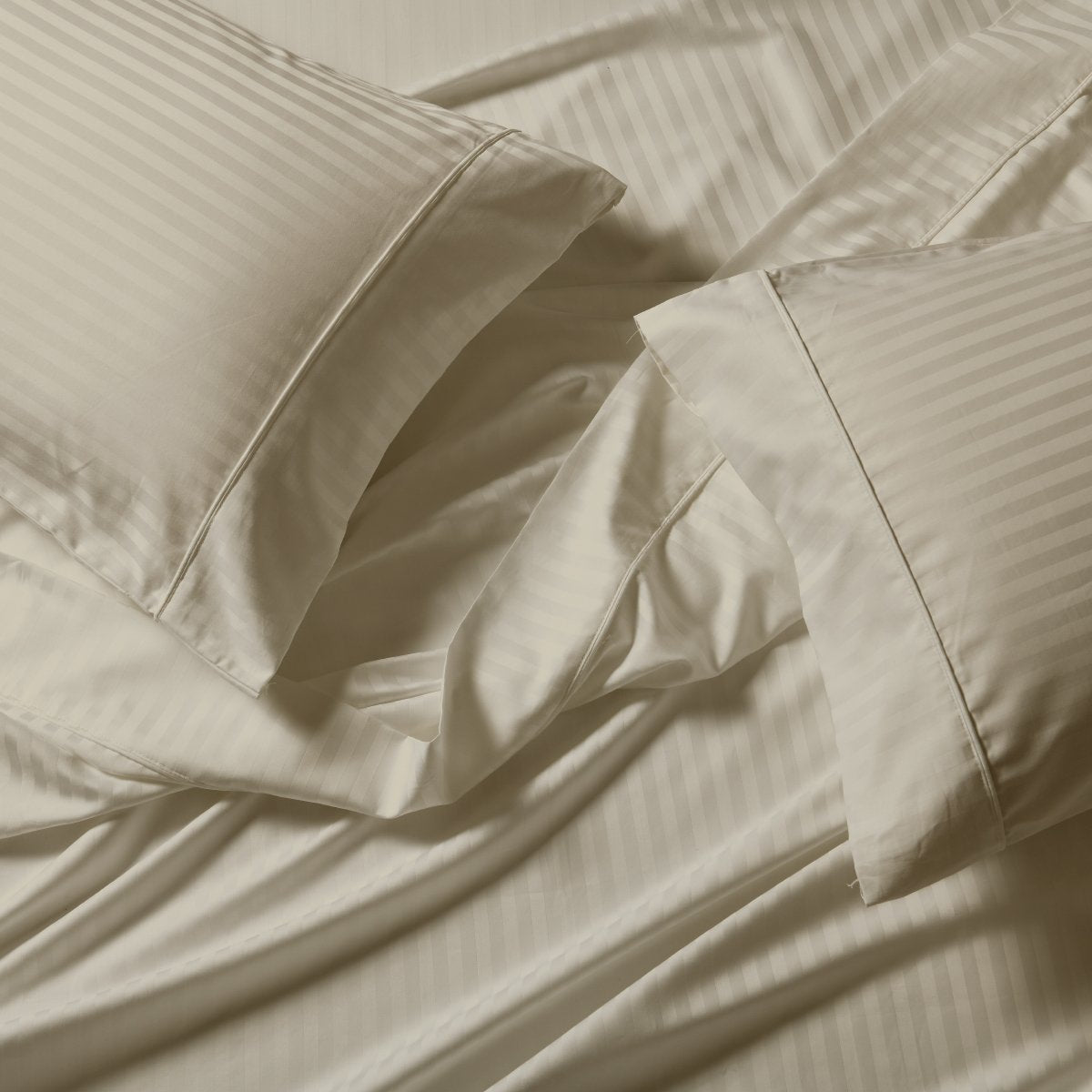 Un-attached Striped 650 Cotton California King OR Queen Waterbed Sheet sets
