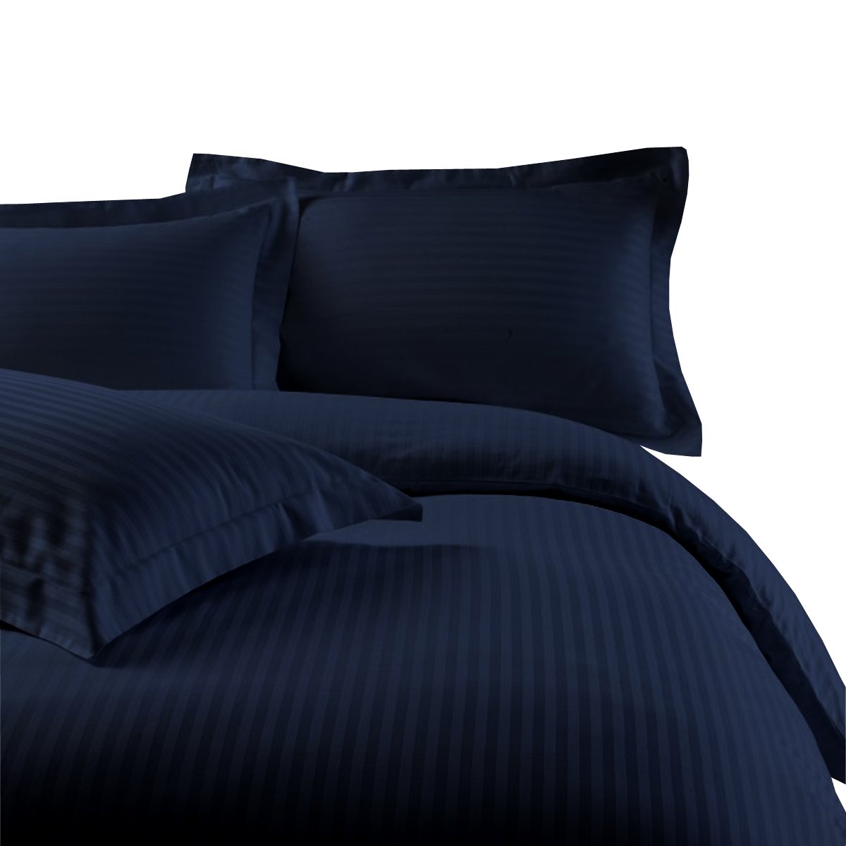 Microfiber Striped 3-Piece Duvet Cover Set