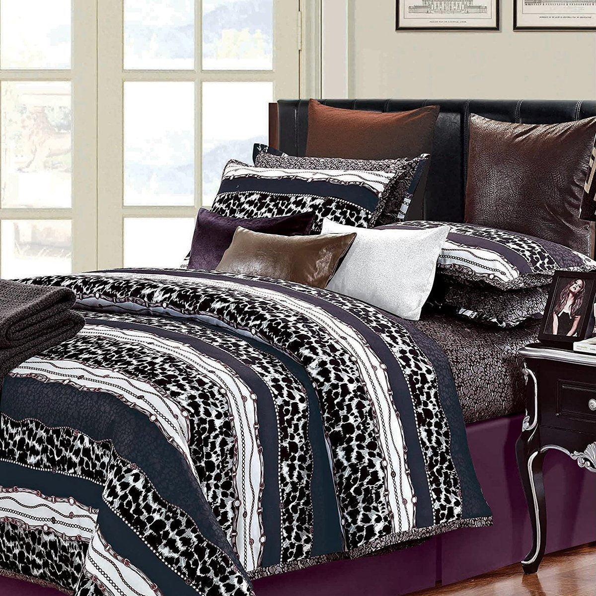 Queen Size 7 Piece Passionate Cotton Duvet Cover Set