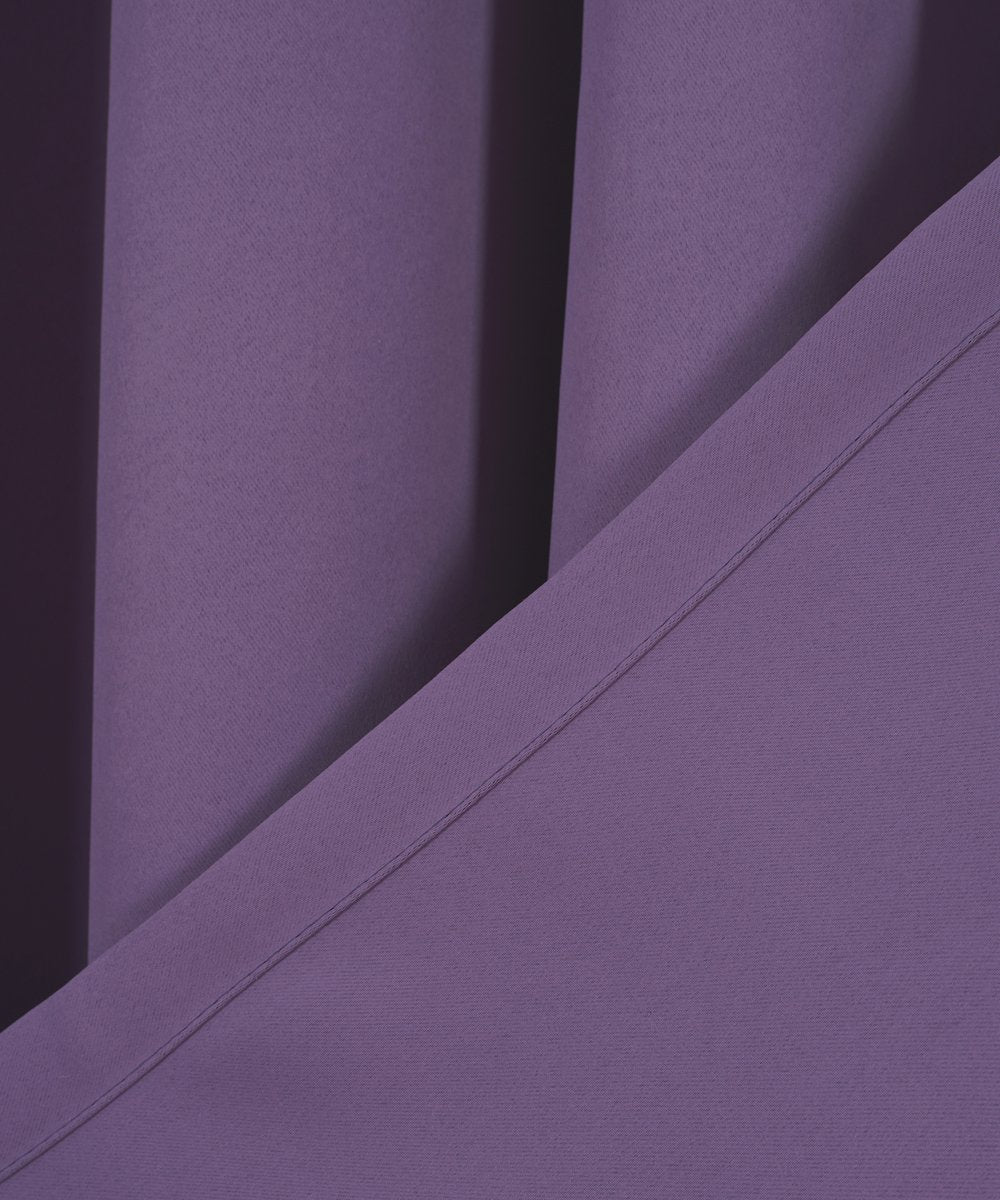 Purple Ava Blackout Weave Curtain Panels With Tie Backs Pair (Set Of 2)