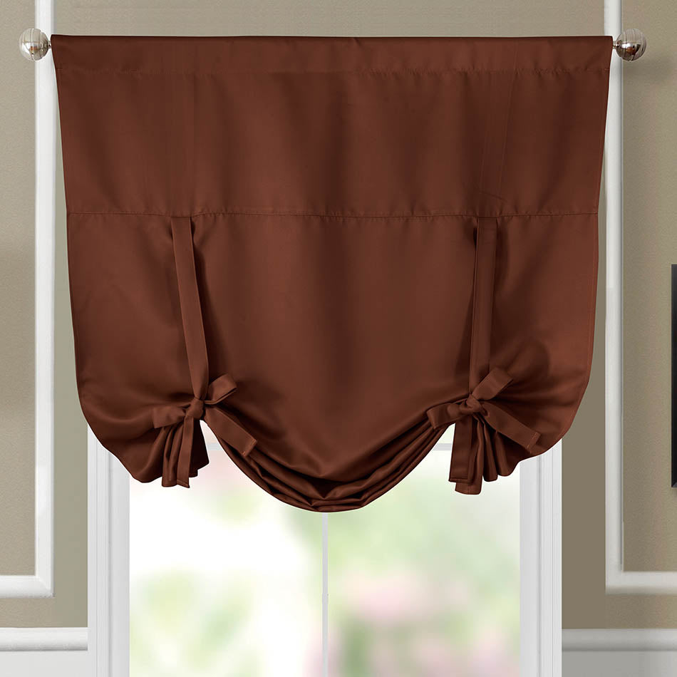 Stanton Blackout Curtains Rod Pocket Tie Up Shade for Small Window ( 46" W X 63" L)