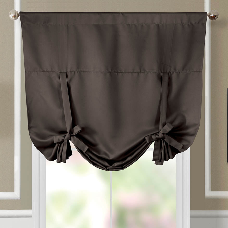 Stanton Blackout Curtains Rod Pocket Tie Up Shade for Small Window ( 46" W X 63" L)