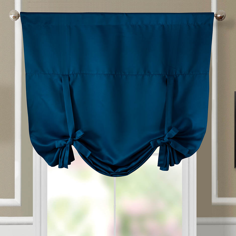 Stanton Blackout Curtains Rod Pocket Tie Up Shade for Small Window ( 46" W X 63" L)