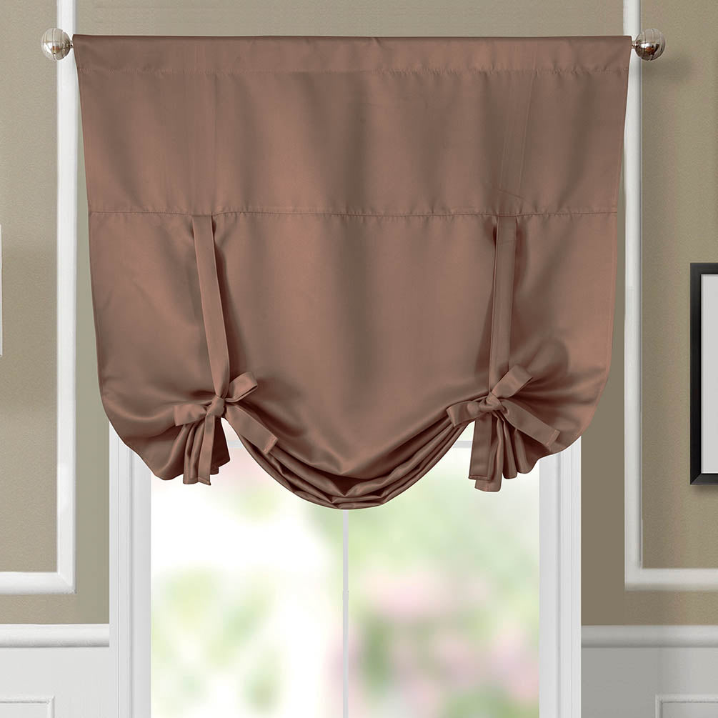 Stanton Blackout Curtains Rod Pocket Tie Up Shade for Small Window ( 46" W X 63" L)