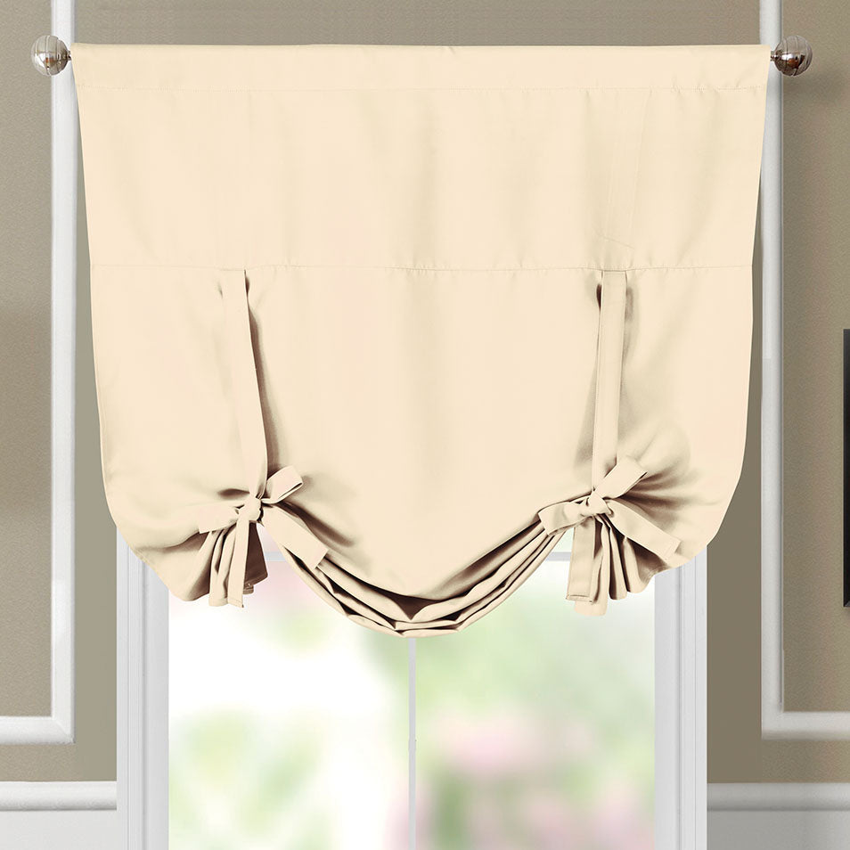 Stanton Blackout Curtains Rod Pocket Tie Up Shade for Small Window ( 46" W X 63" L)