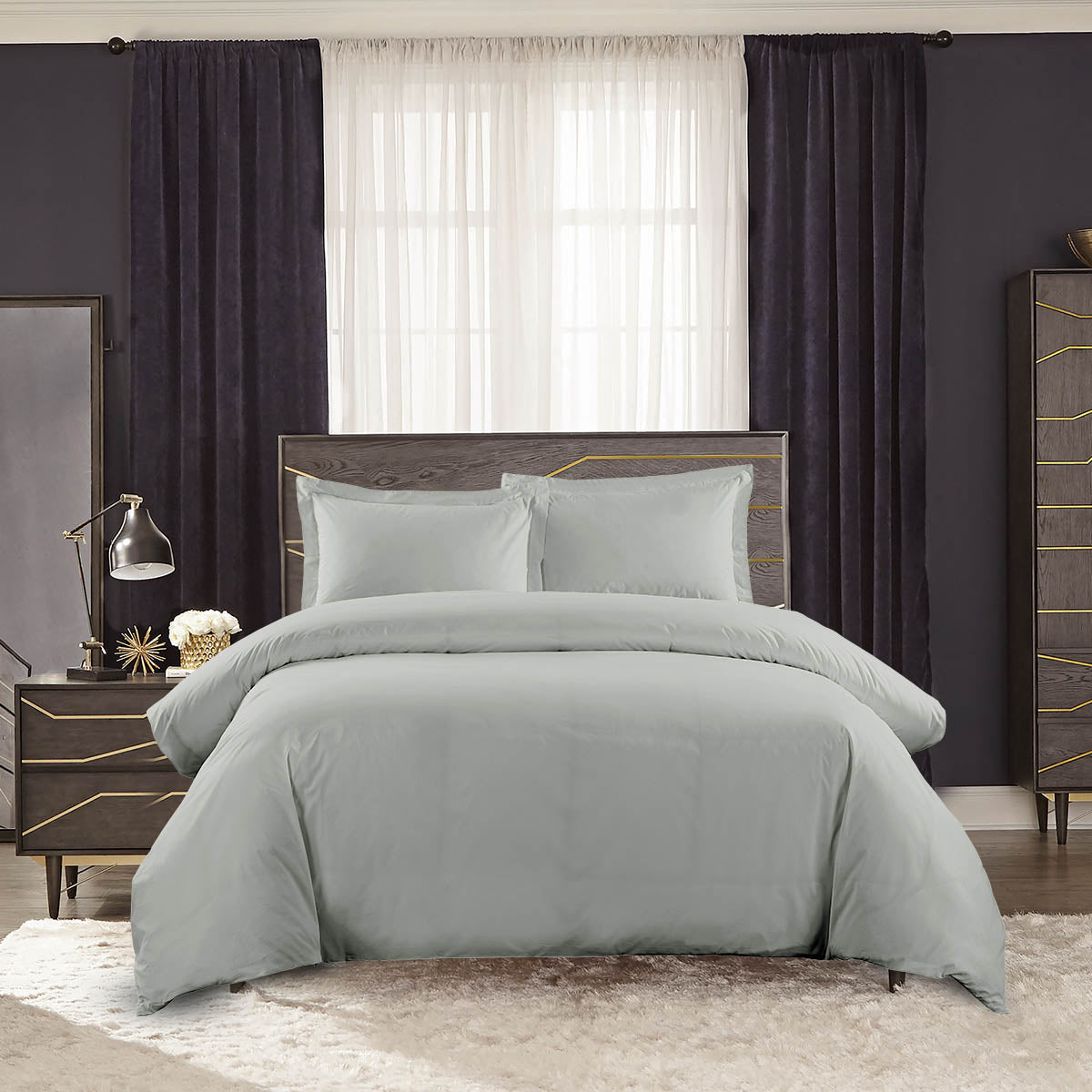 Soft Percale Egyptian Cotton 300 Thread Count Duvet Cover