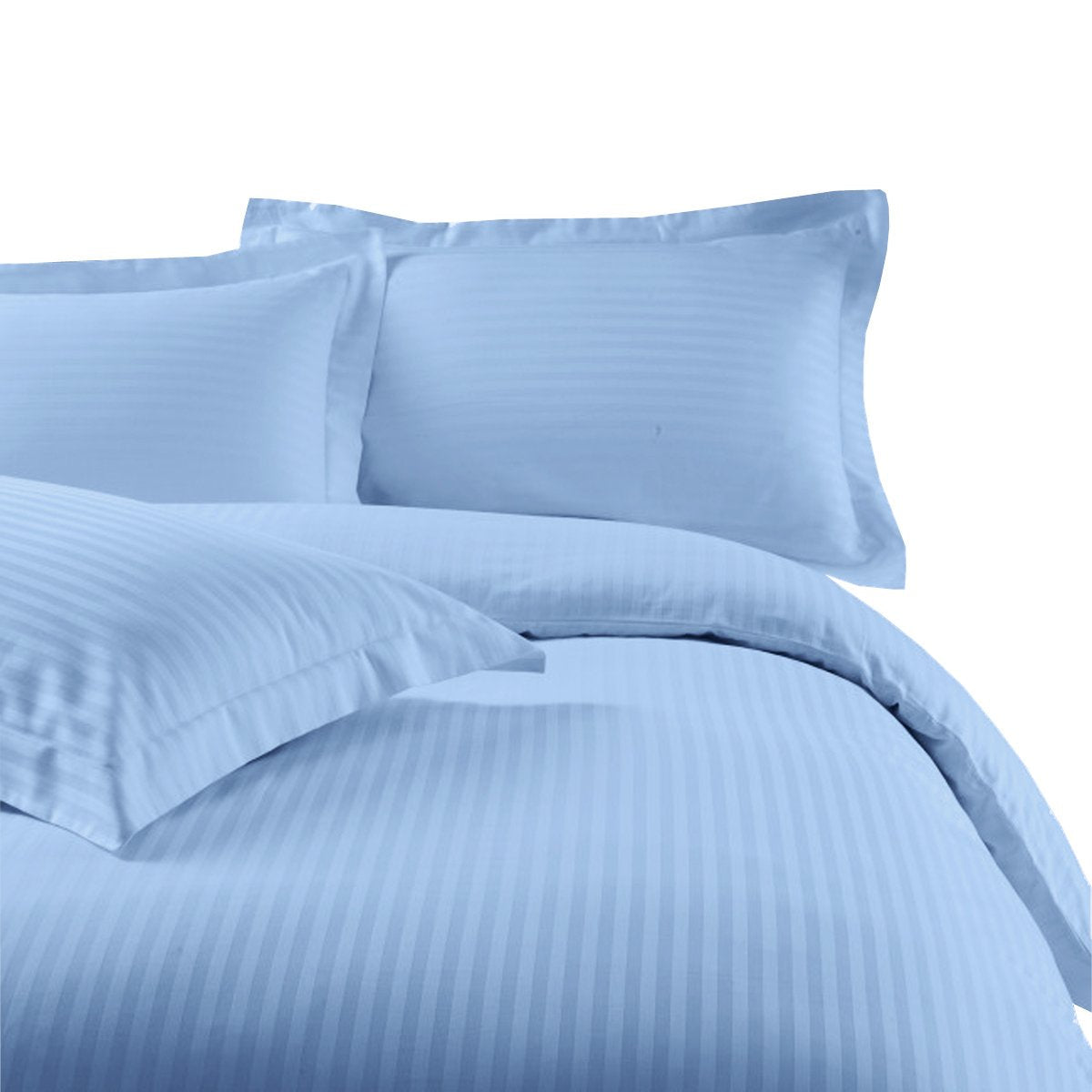 Microfiber Striped 3-Piece Duvet Cover Set