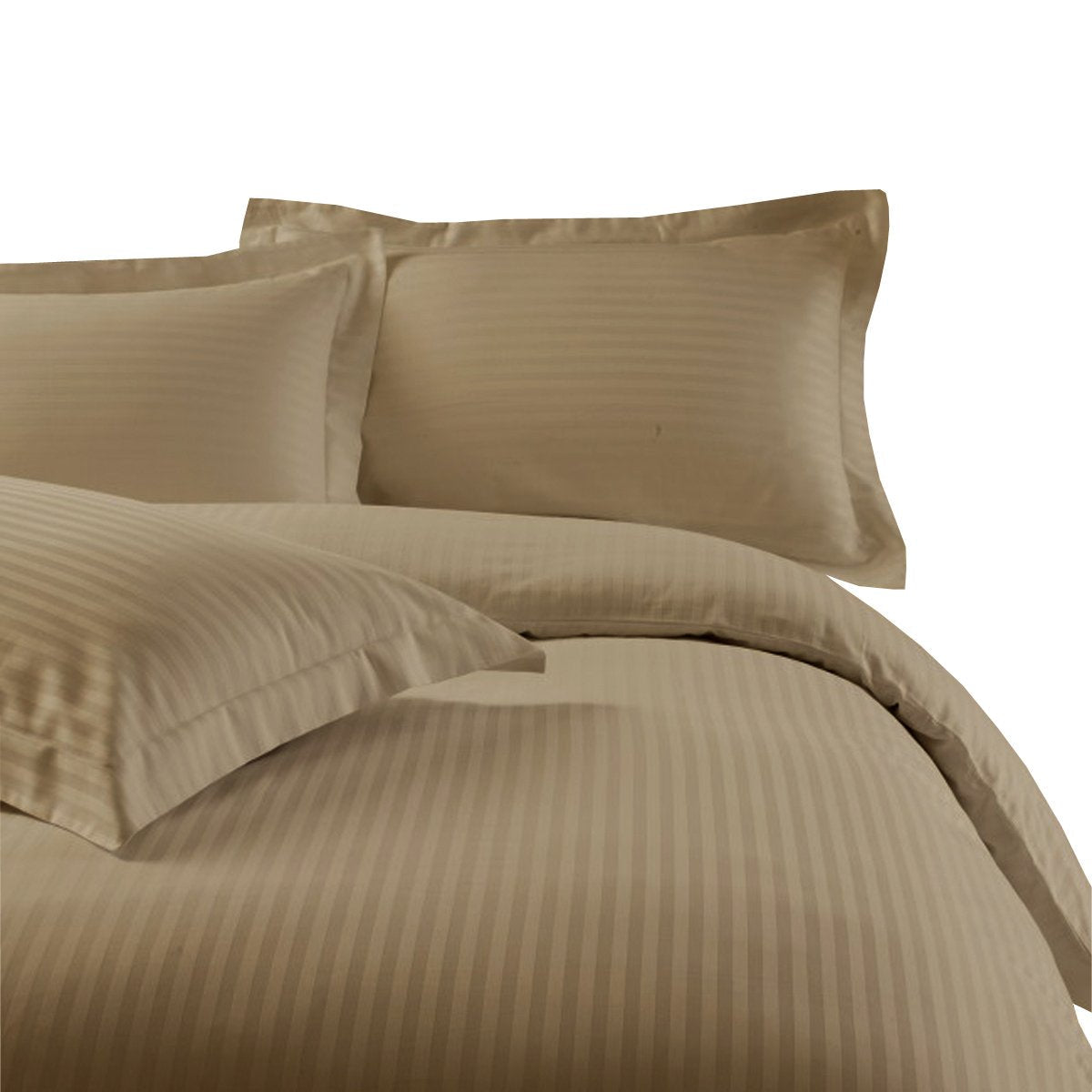 Microfiber Striped 3-Piece Duvet Cover Set