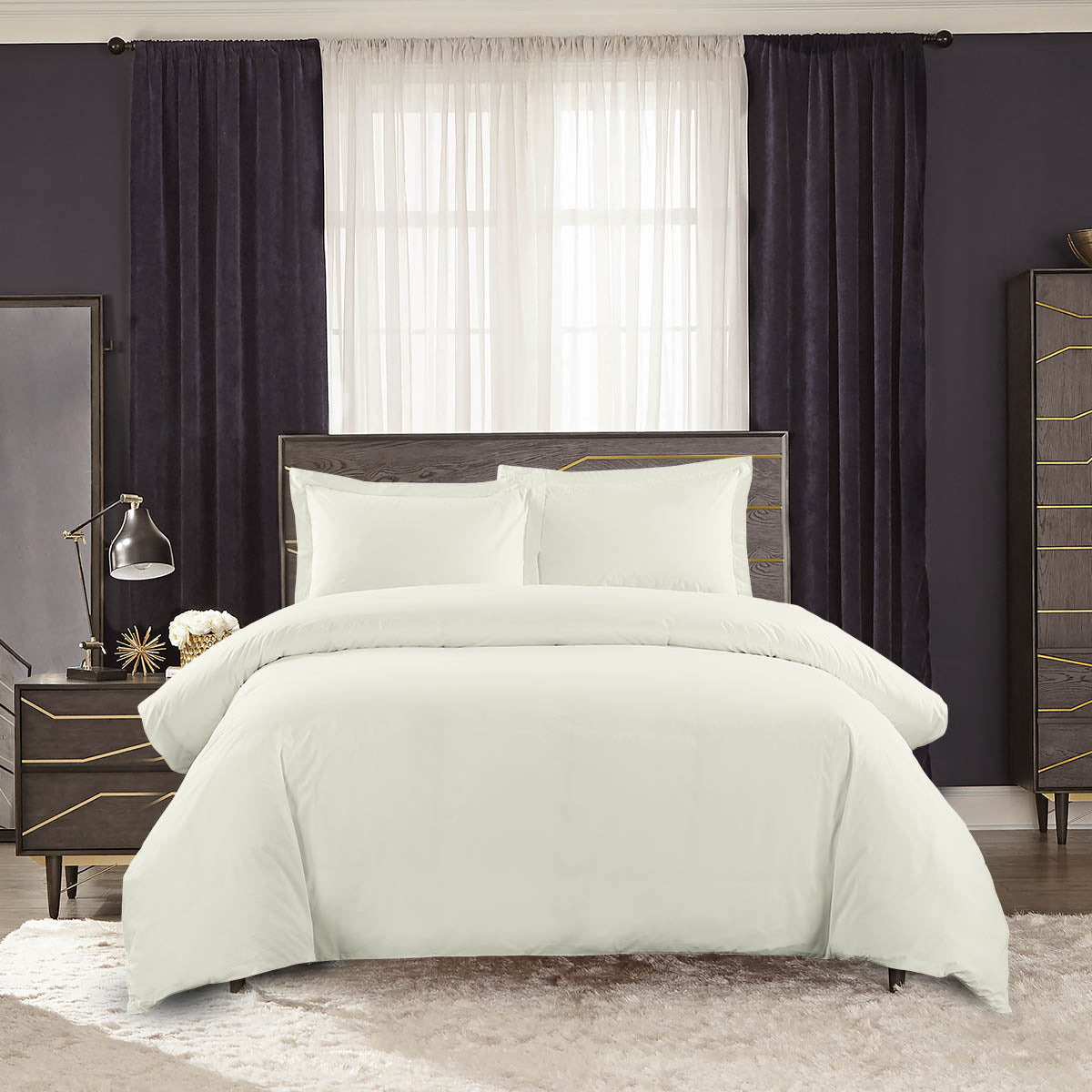 Soft Percale Egyptian Cotton 300 Thread Count Duvet Cover