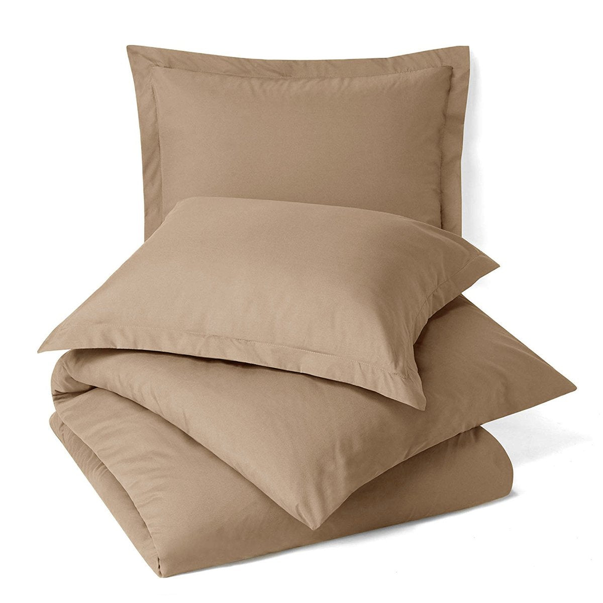 100% Microfiber Solid 3-Piece Duvet Cover Set