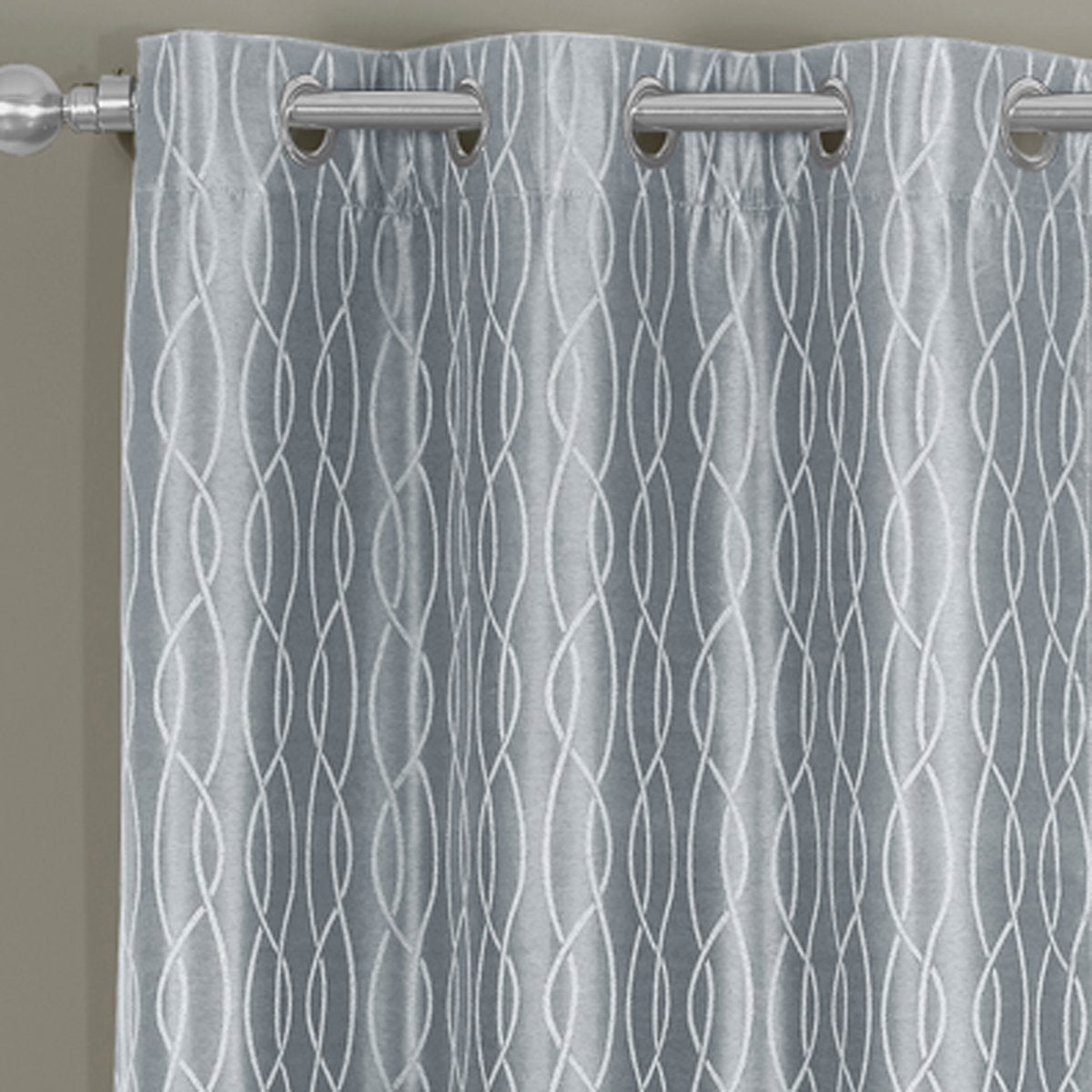 Voyage Jacquard Thermal Blackout Grommets Curtain Panels (Set of 2) in 63, 84, 96 OR 108 inch long