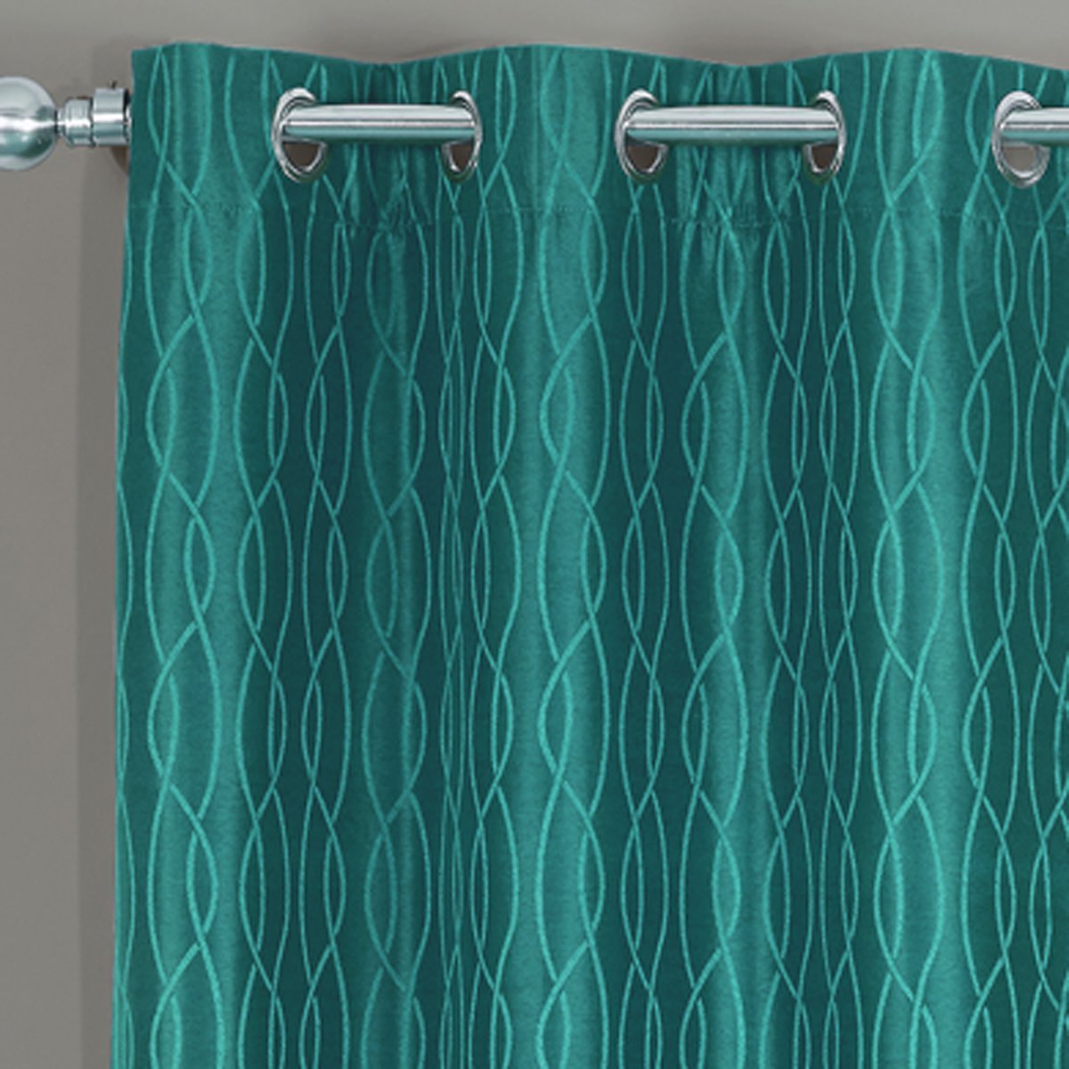 Voyage Jacquard Thermal Blackout Grommets Curtain Panels (Set of 2) in 63, 84, 96 OR 108 inch long