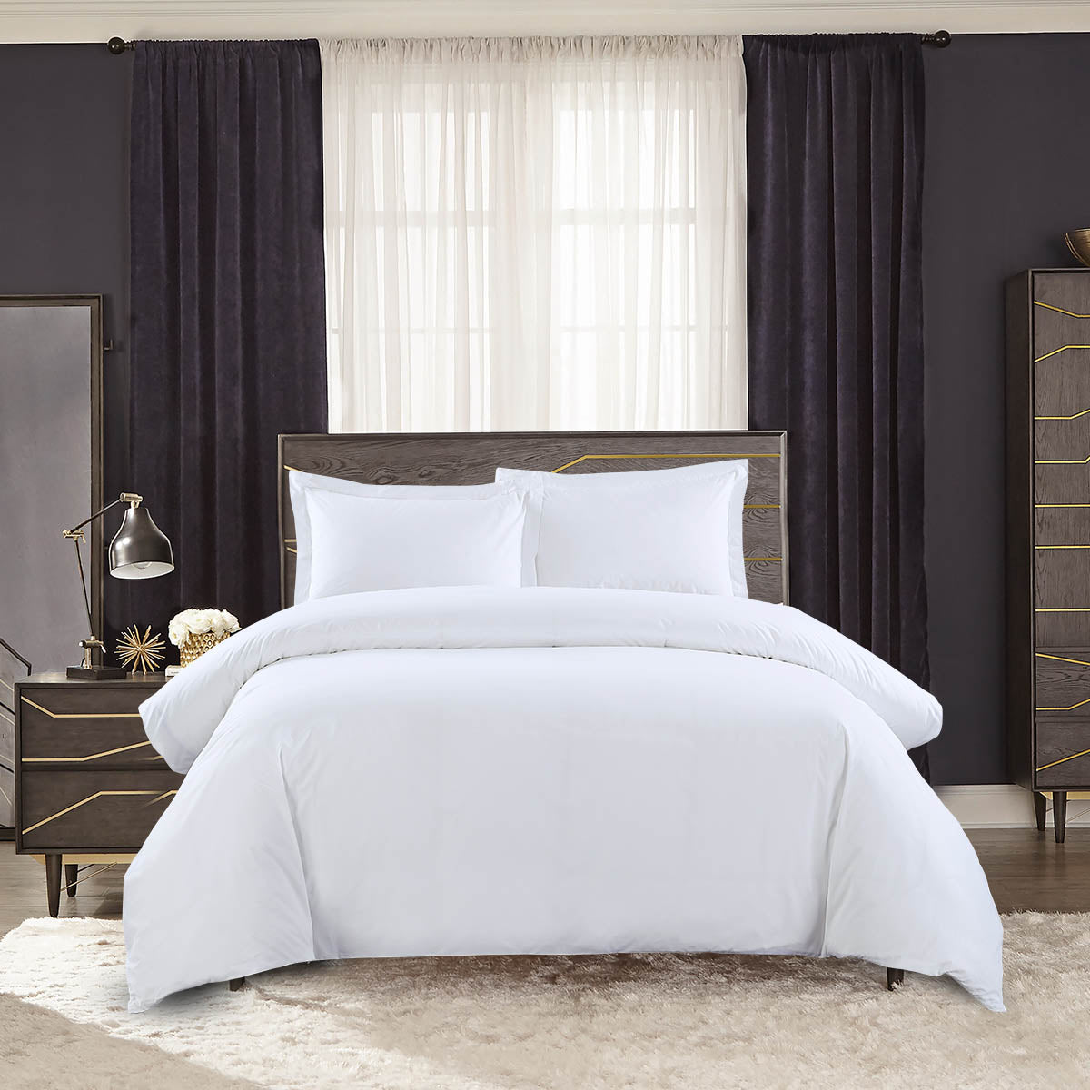 Soft Percale Egyptian Cotton 300 Thread Count Duvet Cover